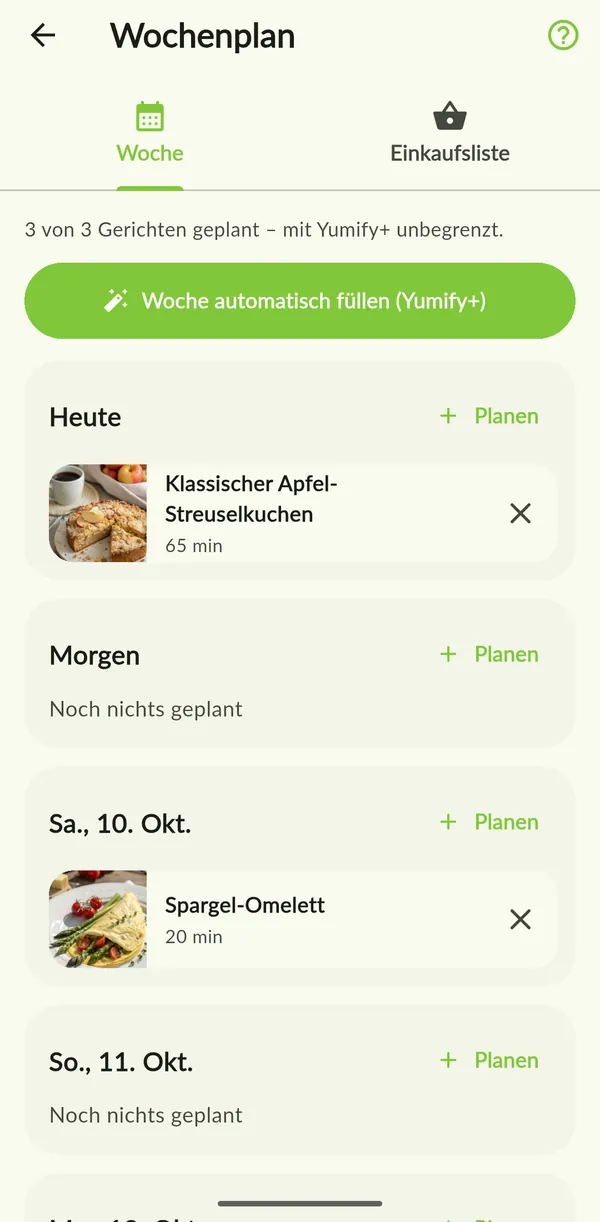 Wochenplan