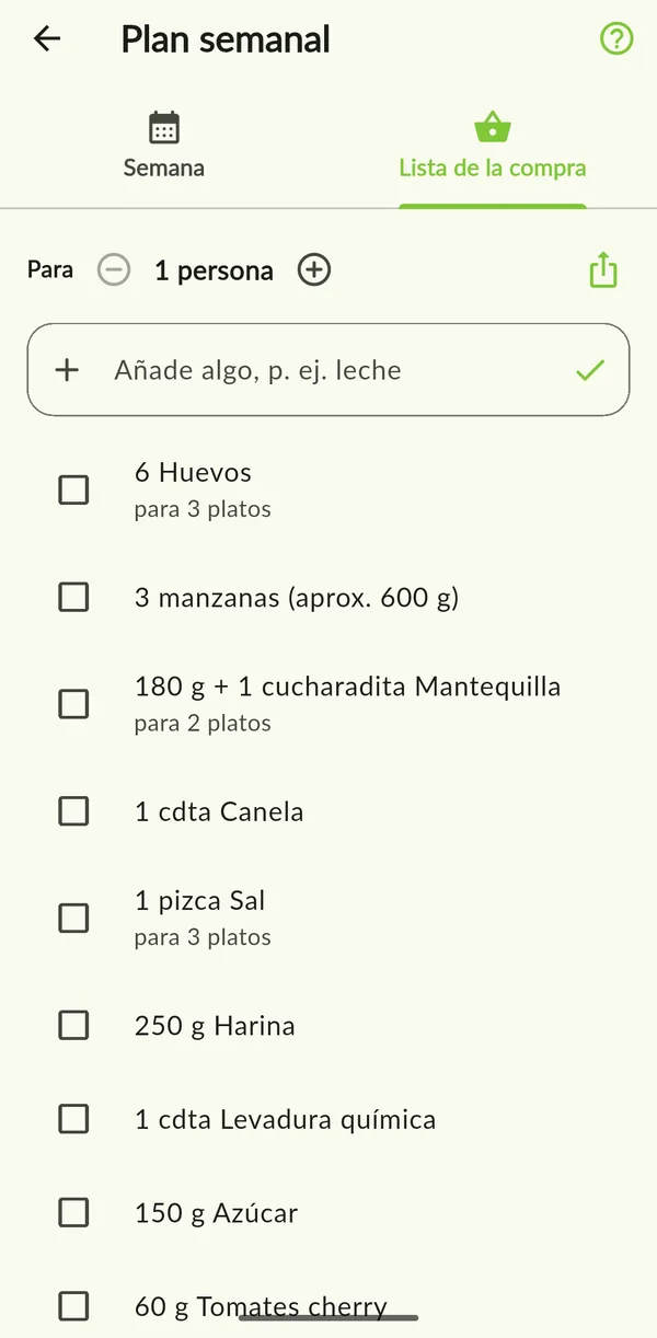 Lista de la compra